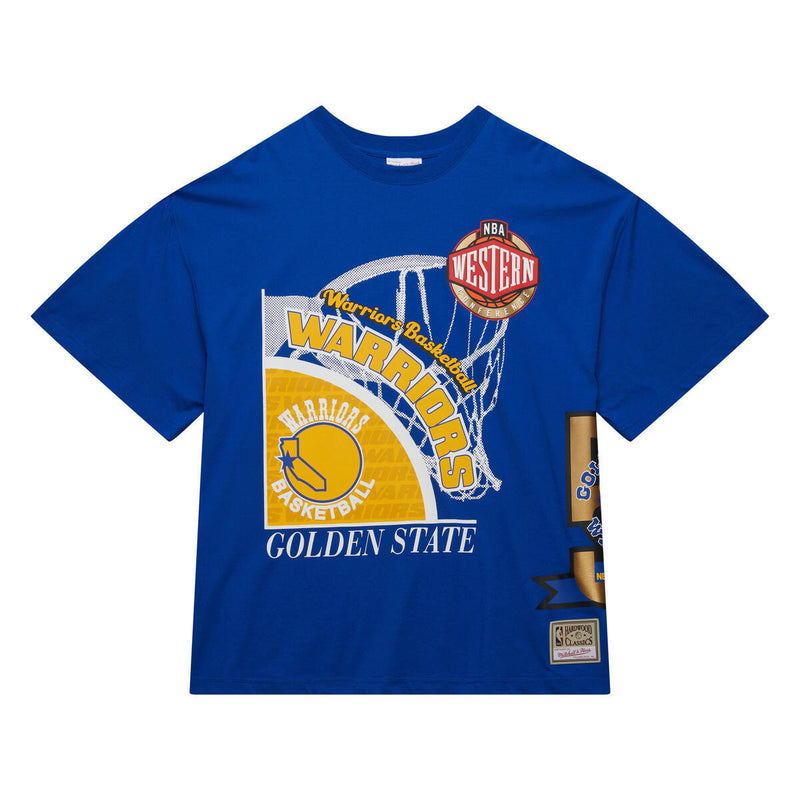 NBA LOGO BLAST SS TEE HWC WARRIORS Blue SS8235-GSWBLUE - Image 1 NBA LOGO BLAST SS TEE HWC WARRIORS Blue SS8235-GSWBLUE - Image 1