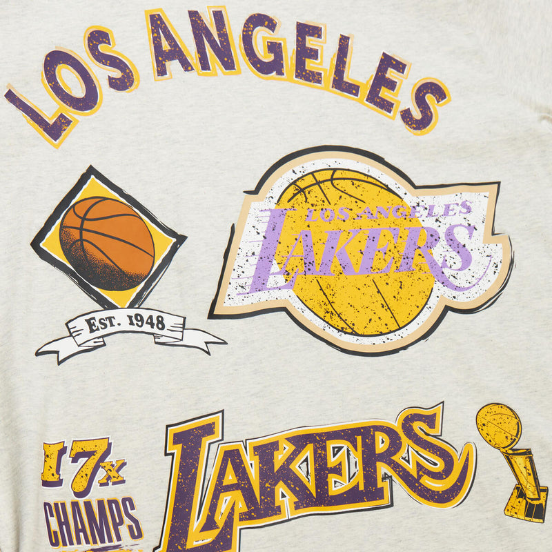 NBA LEGACY DEFINED SS TEE HWC LAKERS - Oatmeal Heather - Image 3 NBA LEGACY DEFINED SS TEE HWC LAKERS - Oatmeal Heather - Image 3