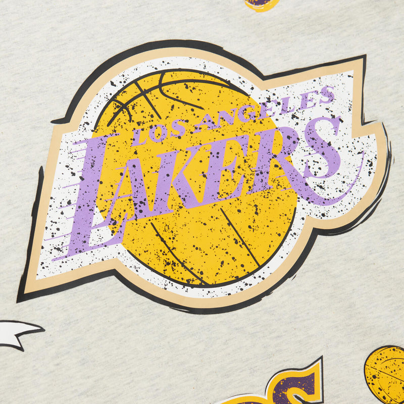 NBA LEGACY DEFINED SS TEE HWC LAKERS - Oatmeal Heather - Image 4 NBA LEGACY DEFINED SS TEE HWC LAKERS - Oatmeal Heather - Image 4
