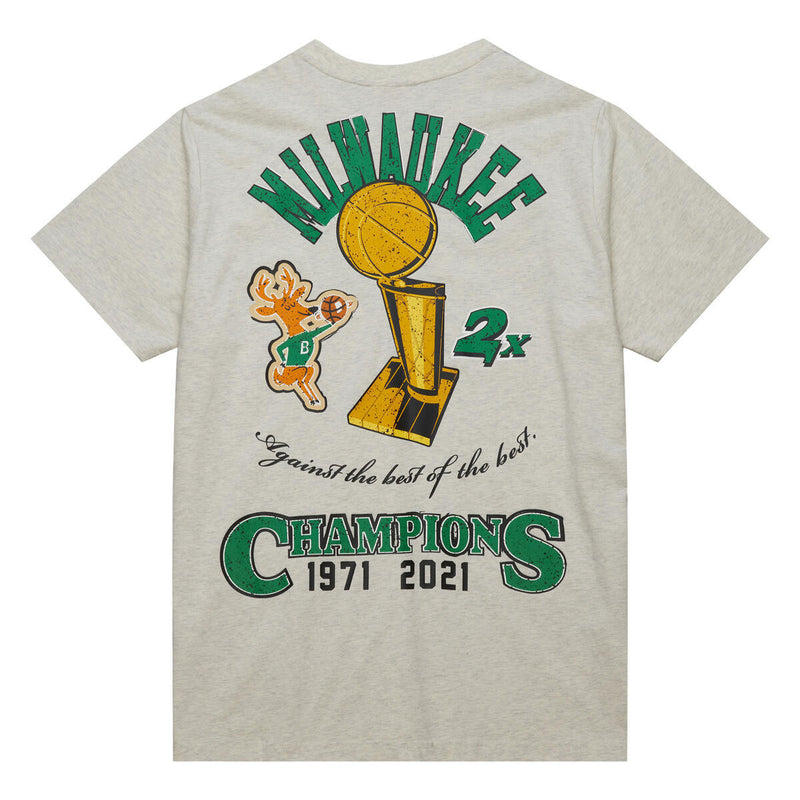 NBA LEGACY DEFINED SS TEE HWC BUCKS Oatmeal Heather SS8412-MBUOTHT - Image 3 NBA LEGACY DEFINED SS TEE HWC BUCKS Oatmeal Heather SS8412-MBUOTHT - Image 3