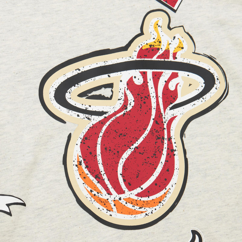 NBA LEGACY DEFINED SS TEE HWC HEAT Oatmeal Heather SS8412-MHEOTHT - Image 7 NBA LEGACY DEFINED SS TEE HWC HEAT Oatmeal Heather SS8412-MHEOTHT - Image 7