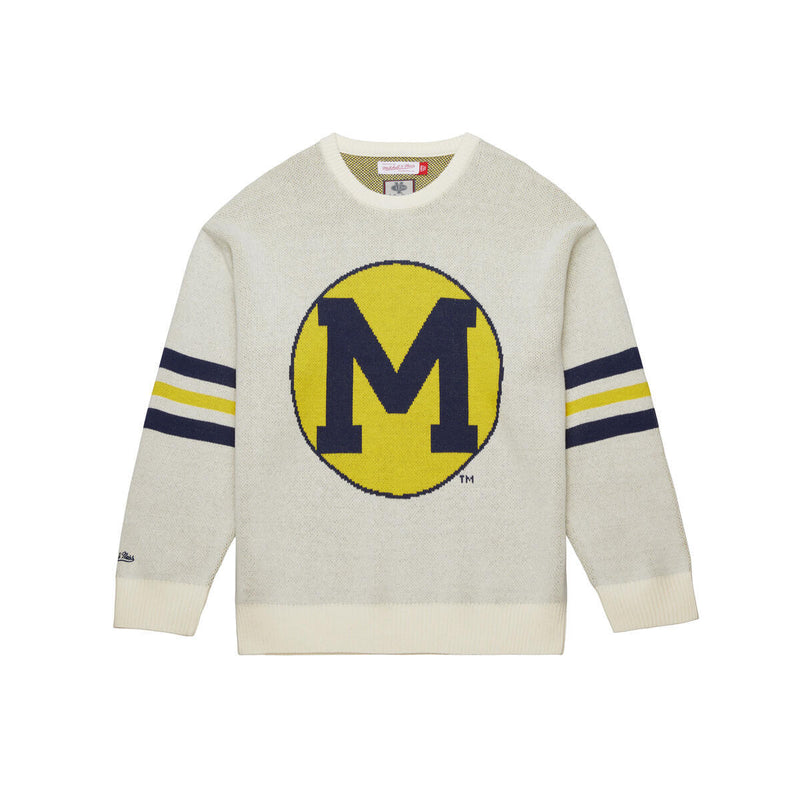 NCAA RETRO HELMET SWEATER VINTAGE LOGO MICHIGAN - Image 1 NCAA RETRO HELMET SWEATER VINTAGE LOGO MICHIGAN - Image 1