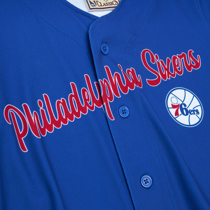 NBA WOMEN'S SS BUTTON CROP 76ERS - Blue - Image 5 NBA WOMEN'S SS BUTTON CROP 76ERS - Blue - Image 5