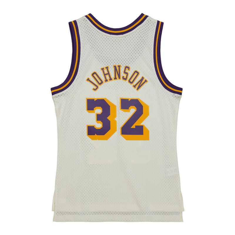 NBA WOMEN'S CREAM SWINGMAN JERSEY LAKERS 1984 MAGIC JOHNSON - Off White - Image 2 NBA WOMEN'S CREAM SWINGMAN JERSEY LAKERS 1984 MAGIC JOHNSON - Off White - Image 2