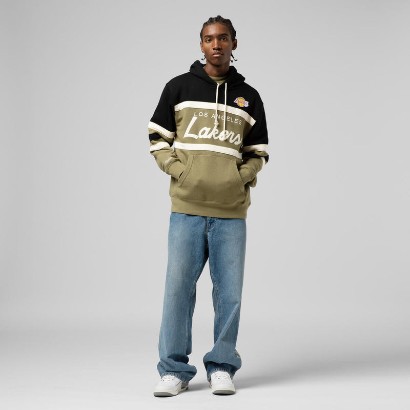 NBA HEAD COACH HOODIE LOS ANGELES LAKERS - OLIVE-BLACK - Image 7 NBA HEAD COACH HOODIE LOS ANGELES LAKERS - OLIVE-BLACK - Image 7