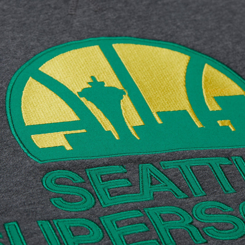 NBA LEGACY COLLECTION FT FLEECE HOODIE SEATTLE SUPERSONICS - HEATHER BLACK - Image 4 NBA LEGACY COLLECTION FT FLEECE HOODIE SEATTLE SUPERSONICS - HEATHER BLACK - Image 4