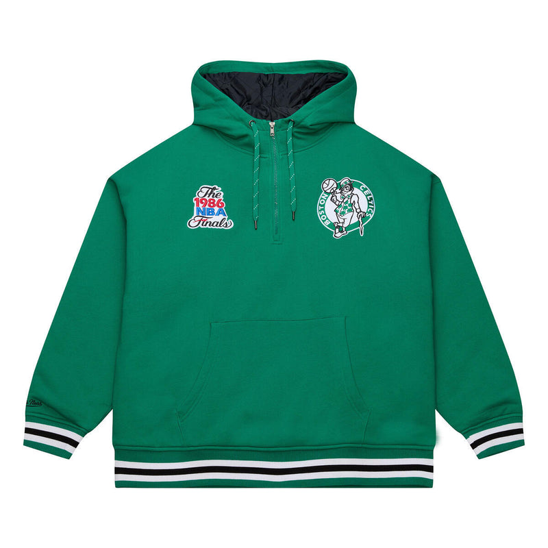 NBA THROW IT BACK QUILTED FLEECE HOODIE BOSTON CELTICS - Image 1 NBA THROW IT BACK QUILTED FLEECE HOODIE BOSTON CELTICS - Image 1
