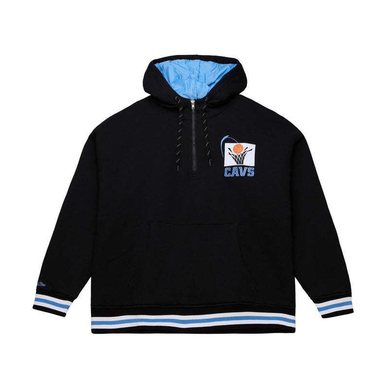 NBA THROW IT BACK QUILTED FLEECE HOODIE CLEVELAND CAVALIERS - Image 1 NBA THROW IT BACK QUILTED FLEECE HOODIE CLEVELAND CAVALIERS - Image 1