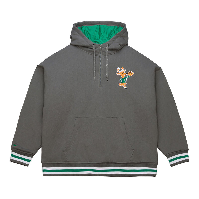 NBA THROW IT BACK QUILTED FLEECE HOODIE MILWAUKEE BUCKS - Image 1 NBA THROW IT BACK QUILTED FLEECE HOODIE MILWAUKEE BUCKS - Image 1