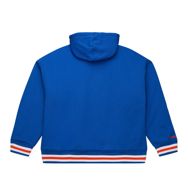 NBA THROW IT BACK QUILTED FLEECE HOODIE NEW YORK KNICKS - Image 2 NBA THROW IT BACK QUILTED FLEECE HOODIE NEW YORK KNICKS - Image 2