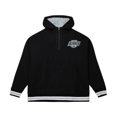 NHL THROW IT BACK QUILTED FLEECE HOODIE CURRENT LOGO KINGS - Image 1