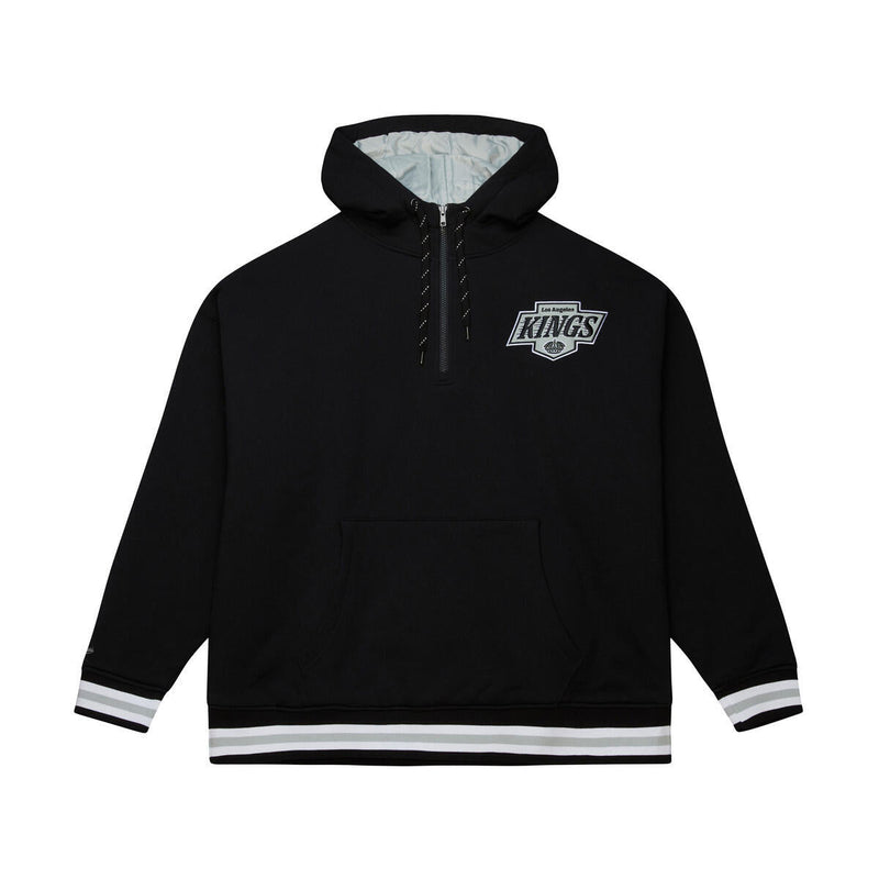 NHL THROW IT BACK QUILTED FLEECE HOODIE CURRENT LOGO KINGS - Image 1 NHL THROW IT BACK QUILTED FLEECE HOODIE CURRENT LOGO KINGS - Image 1