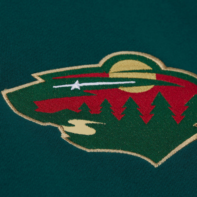 NHL THROW IT BACK QUILTED FLEECE HOODIE MINNESOTA WILD - Image 3 NHL THROW IT BACK QUILTED FLEECE HOODIE MINNESOTA WILD - Image 3