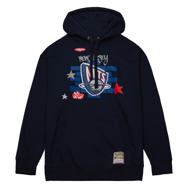 NBA TATS CRU BRICK HOODIE NETS Navy TH2455-NJNNAVY - Image 1 NBA TATS CRU BRICK HOODIE NETS Navy TH2455-NJNNAVY - Image 1