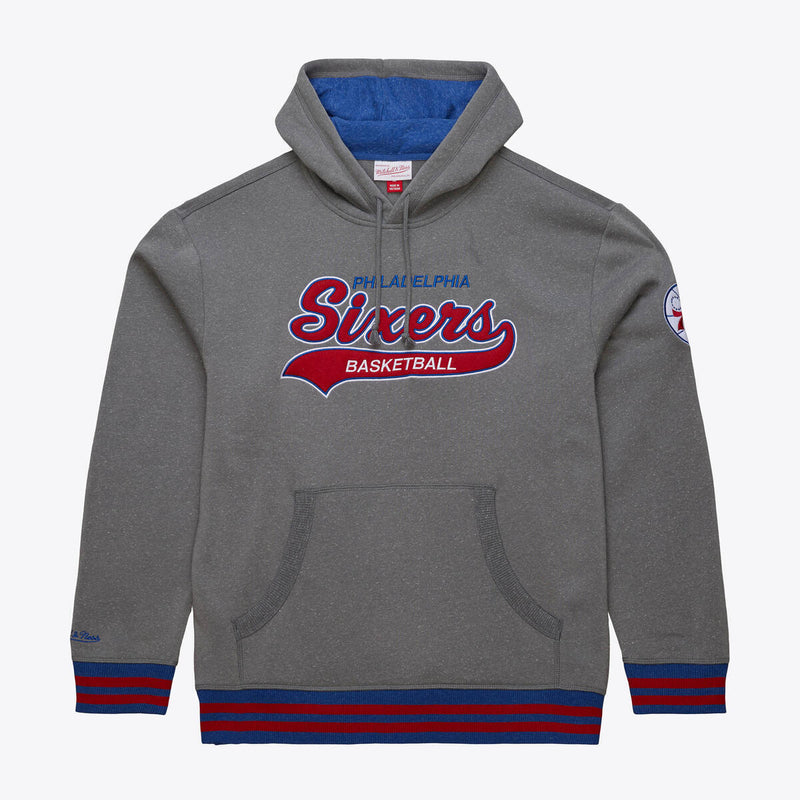 NBA SNOW WASHED FLEECE HOODIE VINTAGE LOGO 76ERS Grey Heather TH8046-P76GYHT - Image 4 NBA SNOW WASHED FLEECE HOODIE VINTAGE LOGO 76ERS Grey Heather TH8046-P76GYHT - Image 4