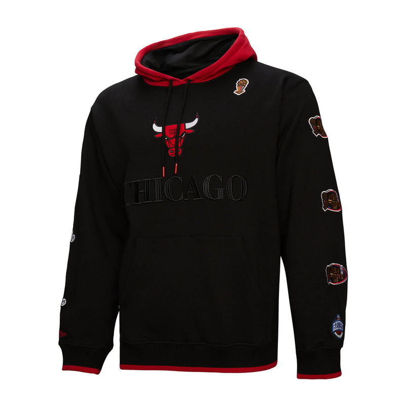 NBA TEAM OG 3.0 FLEECE HOODIE VINTAGE LOGO BULLS Black TH8083-CBUBLCK - Image 8 NBA TEAM OG 3.0 FLEECE HOODIE VINTAGE LOGO BULLS Black TH8083-CBUBLCK - Image 8