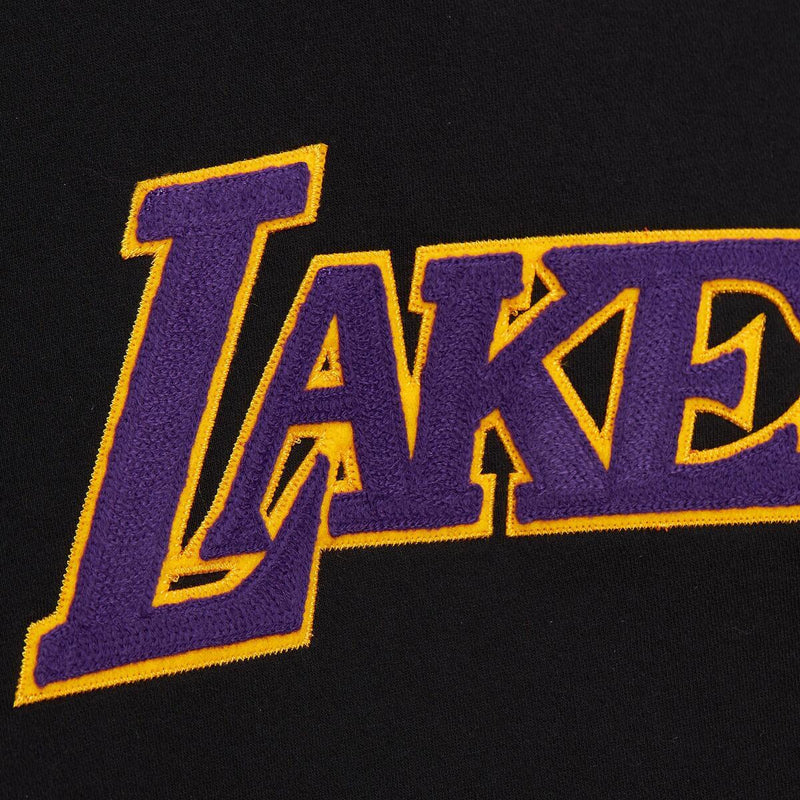 NBA CHAINSTITCH FLEECE HOODIE VINTAGE LOGO LAKERS Black TH8091-LALBLCK - Image 4 NBA CHAINSTITCH FLEECE HOODIE VINTAGE LOGO LAKERS Black TH8091-LALBLCK - Image 4
