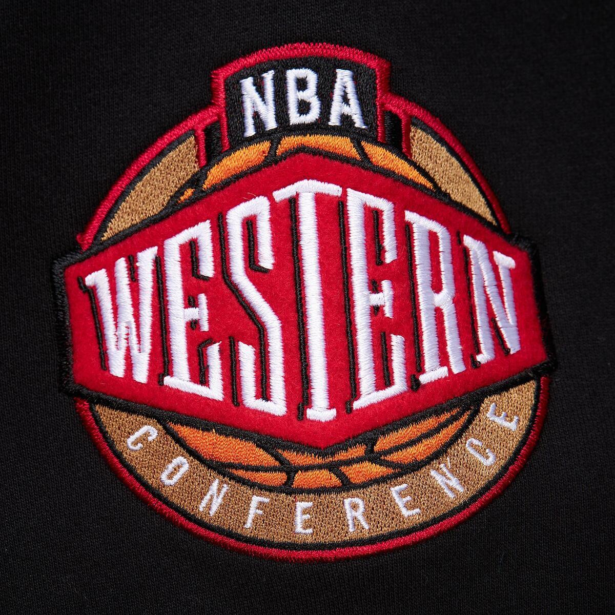 NBA CHAINSTITCH FLEECE HOODIE VINTAGE LOGO LAKERS Black TH8091-LALBLCK - Image 5