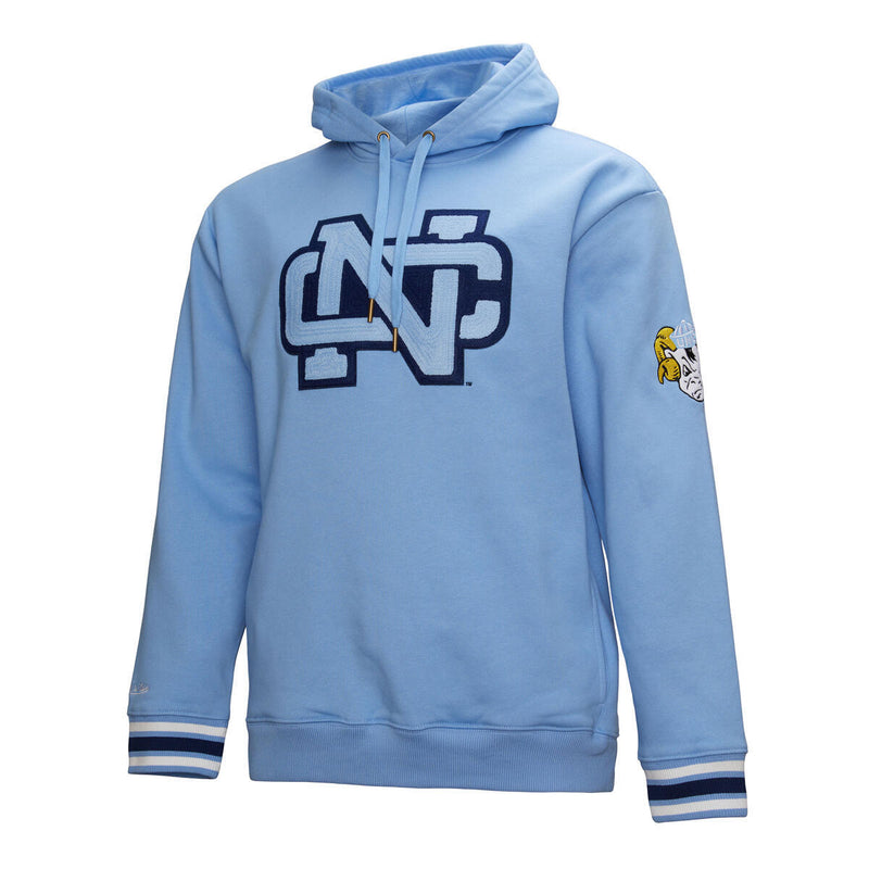 NCAA CHAINSTITCH FLEECE HOODIE VINTAGE LOGO NORTH CAROLINA Light Blue TH8091-UNCLTBL - Image 7 NCAA CHAINSTITCH FLEECE HOODIE VINTAGE LOGO NORTH CAROLINA Light Blue TH8091-UNCLTBL - Image 7