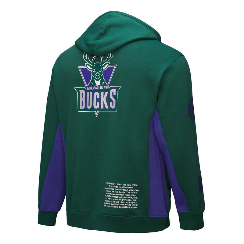 NBA TEAM ORIGINS FLEECE HOODIE VINTAGE LOGO BUCKS Bucks Green TH9263-MBUBUGN - Image 7 NBA TEAM ORIGINS FLEECE HOODIE VINTAGE LOGO BUCKS Bucks Green TH9263-MBUBUGN - Image 7