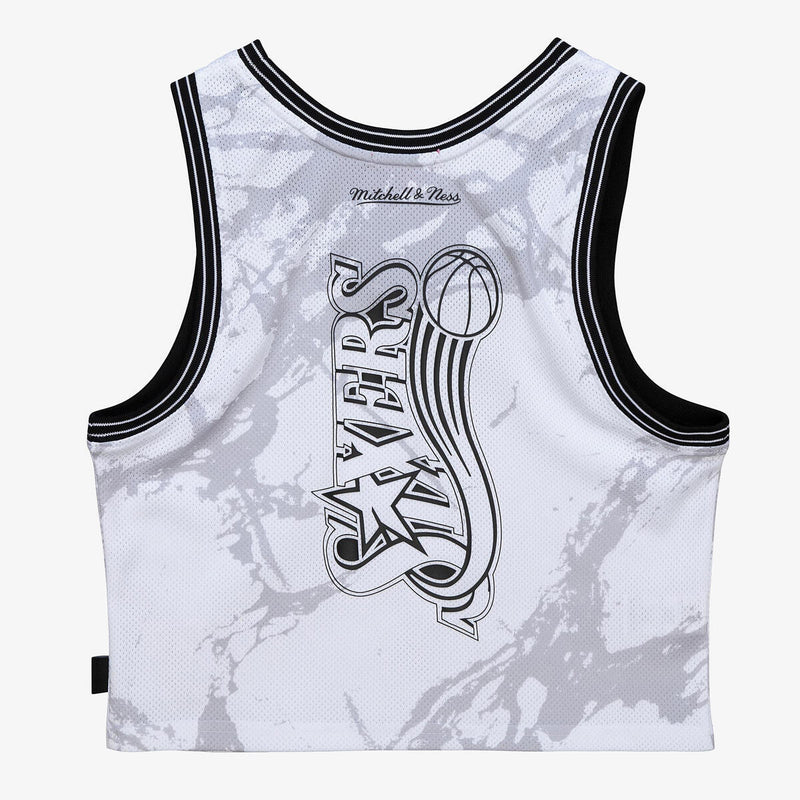 NBA W MARBLE CROP TANK 76ERS - Image 2 NBA W MARBLE CROP TANK 76ERS - Image 2