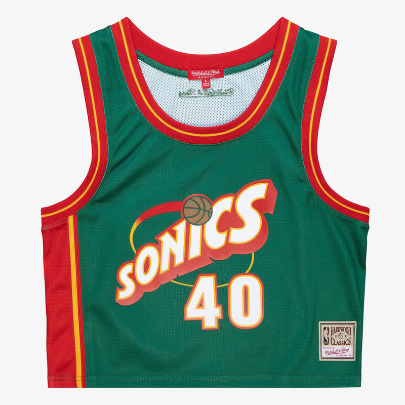 NBA WOMEN'S N&N CROP TANK SUPERSONICS 1995 SHAWN KEMP - Image 1 NBA WOMEN'S N&N CROP TANK SUPERSONICS 1995 SHAWN KEMP - Image 1