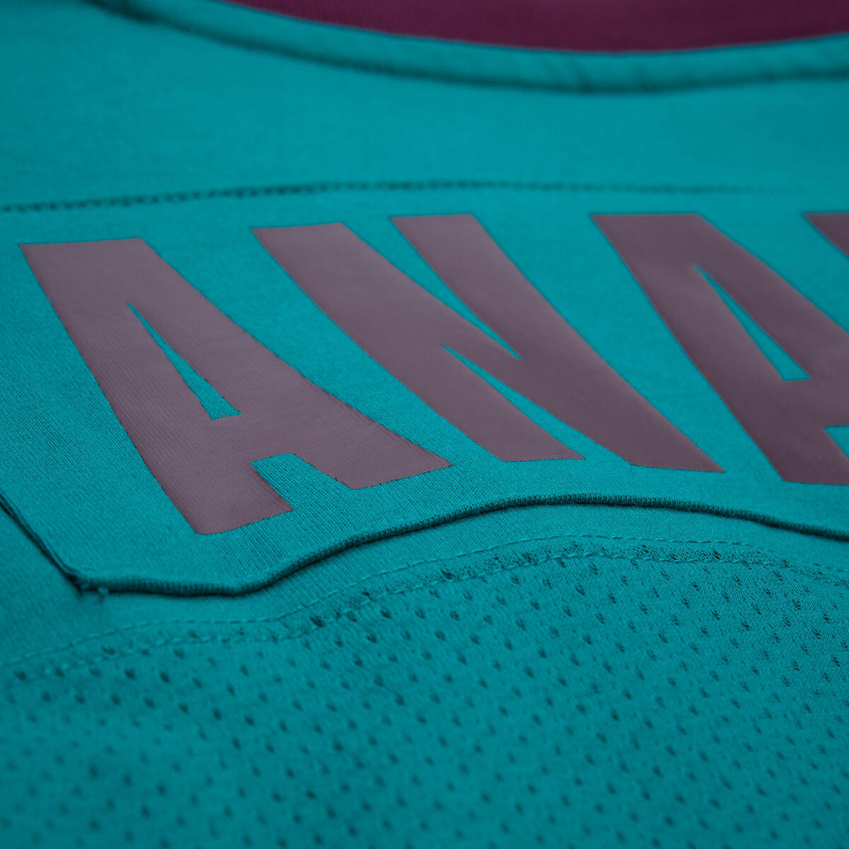 NHL PLAYMAKER COTTON MESH V-NECK VINTAGE LOGO DUCKS DUCKS TEAL TP11153-ADUDUTE - Image 6