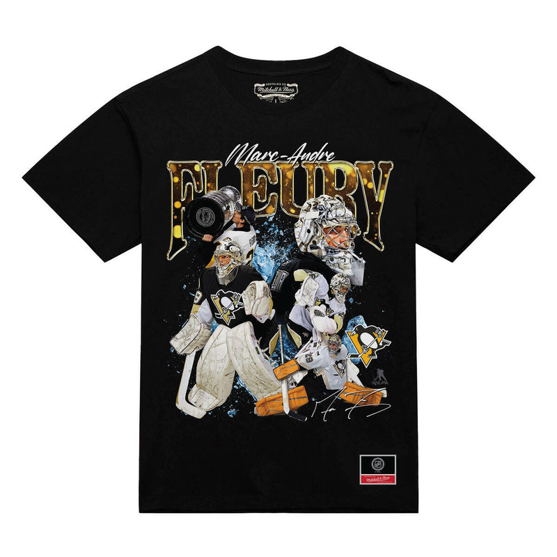 NHL PLAYER COLLAGE TEE PITTSBURGH PENGUINS MARC-ANDRE FLEURY Black TP16703-PPEBLCK - Image 1 NHL PLAYER COLLAGE TEE PITTSBURGH PENGUINS MARC-ANDRE FLEURY Black TP16703-PPEBLCK - Image 1