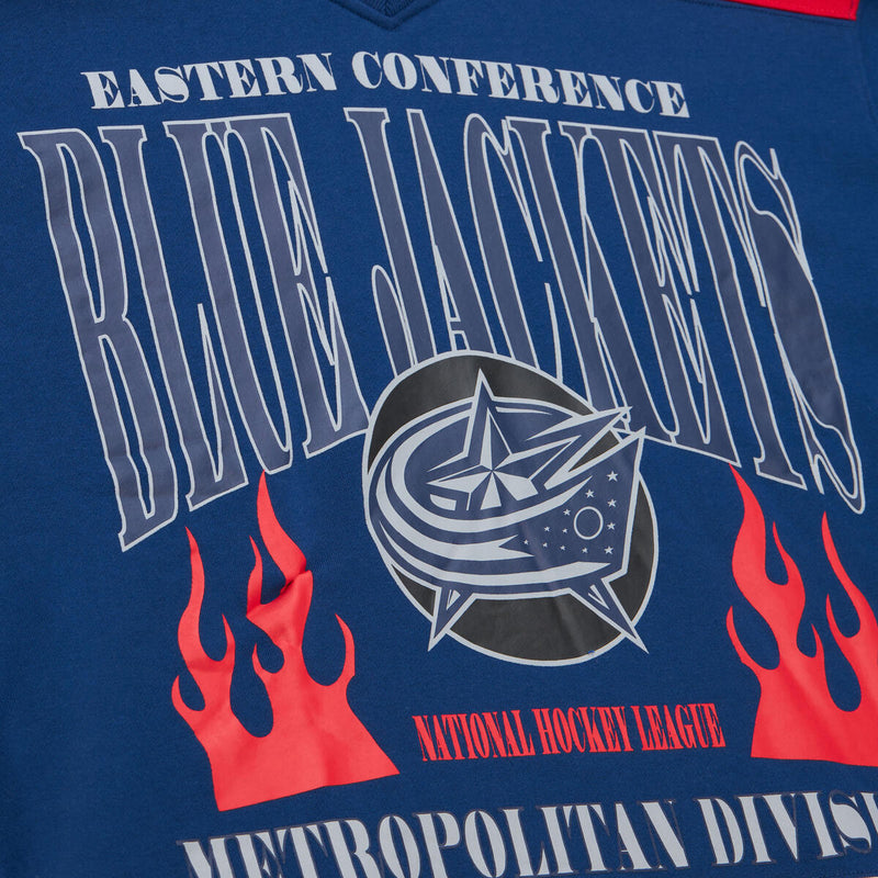 NHL UNISEX FASHION V-NECK SWEATSHIRT BLUE JACKETS Blue TP9085-CBJBLUE - Image 4 NHL UNISEX FASHION V-NECK SWEATSHIRT BLUE JACKETS Blue TP9085-CBJBLUE - Image 4