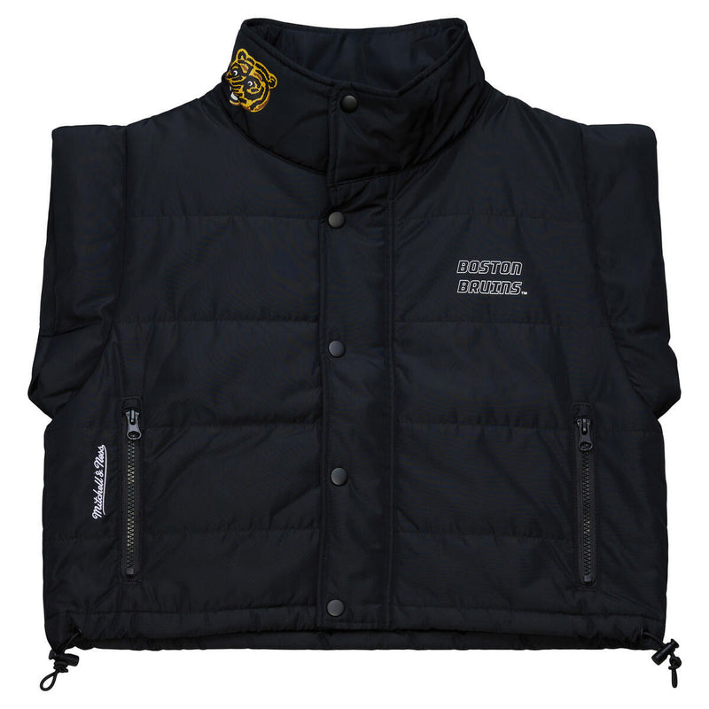NHL WOMEN'S CROP PUFFER VEST BRUINS - Black - Image 1 NHL WOMEN'S CROP PUFFER VEST BRUINS - Black - Image 1