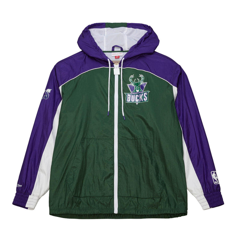 NBA BIG SHOT PREMIUM WINBREAKER VINTAGE LOGO BUCKS Multi-White ZF8070-MBUMTWH - Image 3 NBA BIG SHOT PREMIUM WINBREAKER VINTAGE LOGO BUCKS Multi-White ZF8070-MBUMTWH - Image 3