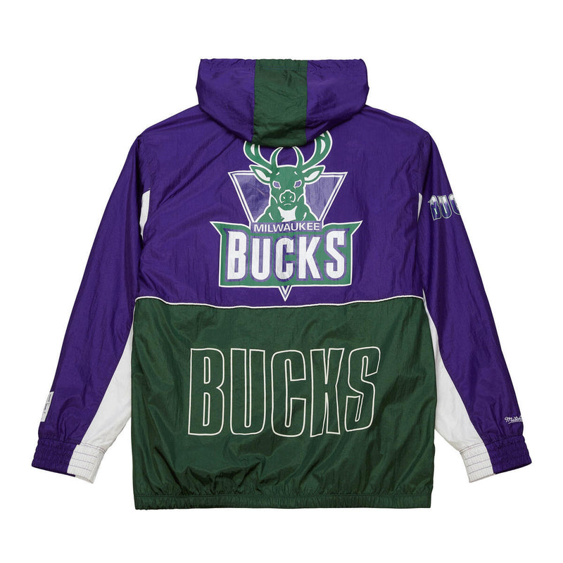 NBA BIG SHOT PREMIUM WINBREAKER VINTAGE LOGO BUCKS Multi-White ZF8070-MBUMTWH - Image 4 NBA BIG SHOT PREMIUM WINBREAKER VINTAGE LOGO BUCKS Multi-White ZF8070-MBUMTWH - Image 4