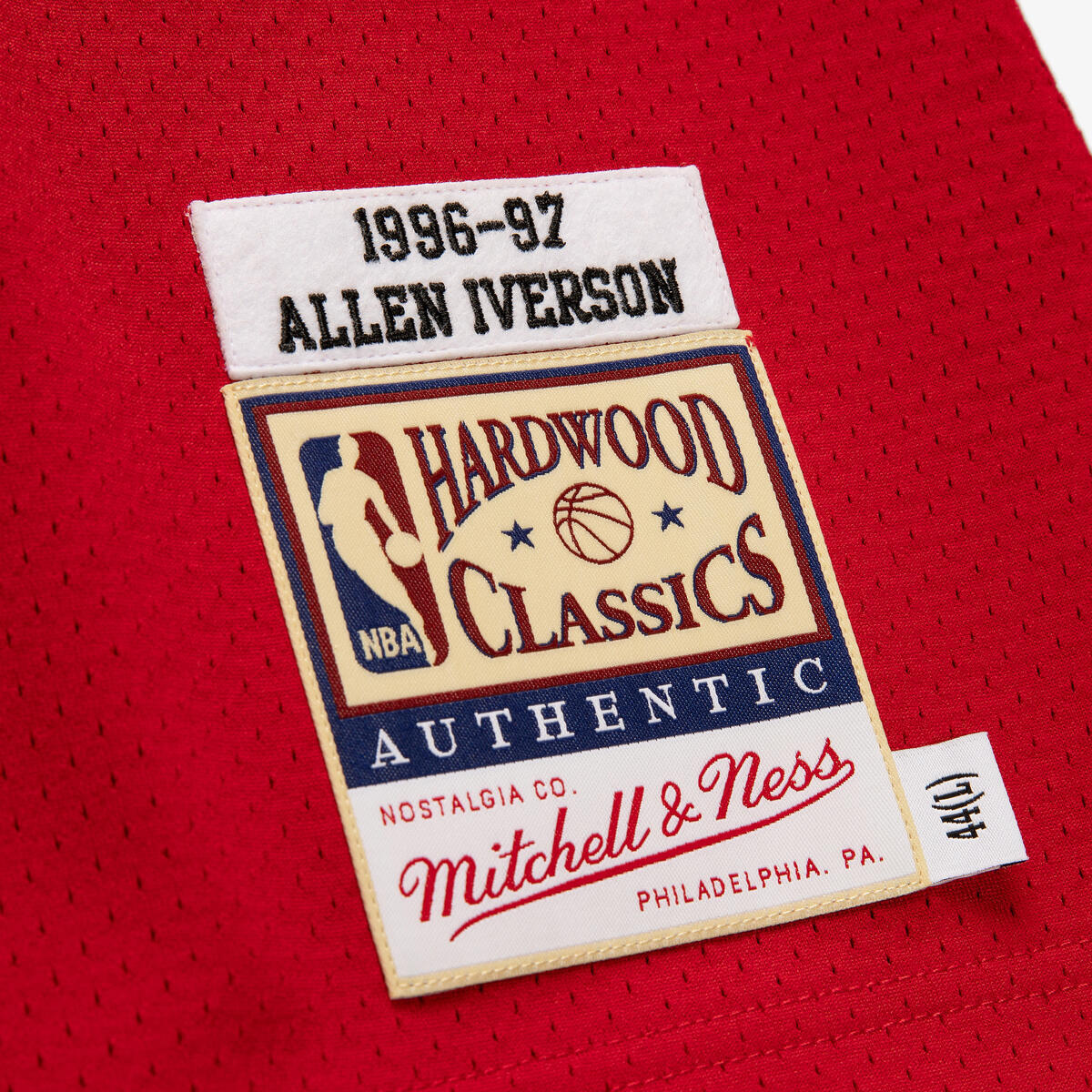 NBA AUTHENTIC JERSEY 76ERS 1996 ALLEN IVERSON Scarlet AJY4CP19161-P76SCAR96AIV - Image 7