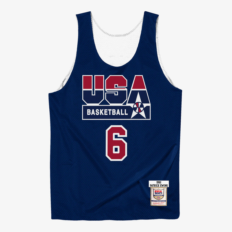 NBA AUTHENTIC REV PRACTICE JERSEY TEAM USA 1992 PATRICK EWING Navy ARPJGS18433-USANAVY92PEW - Image 1 NBA AUTHENTIC REV PRACTICE JERSEY TEAM USA 1992 PATRICK EWING Navy ARPJGS18433-USANAVY92PEW - Image 1