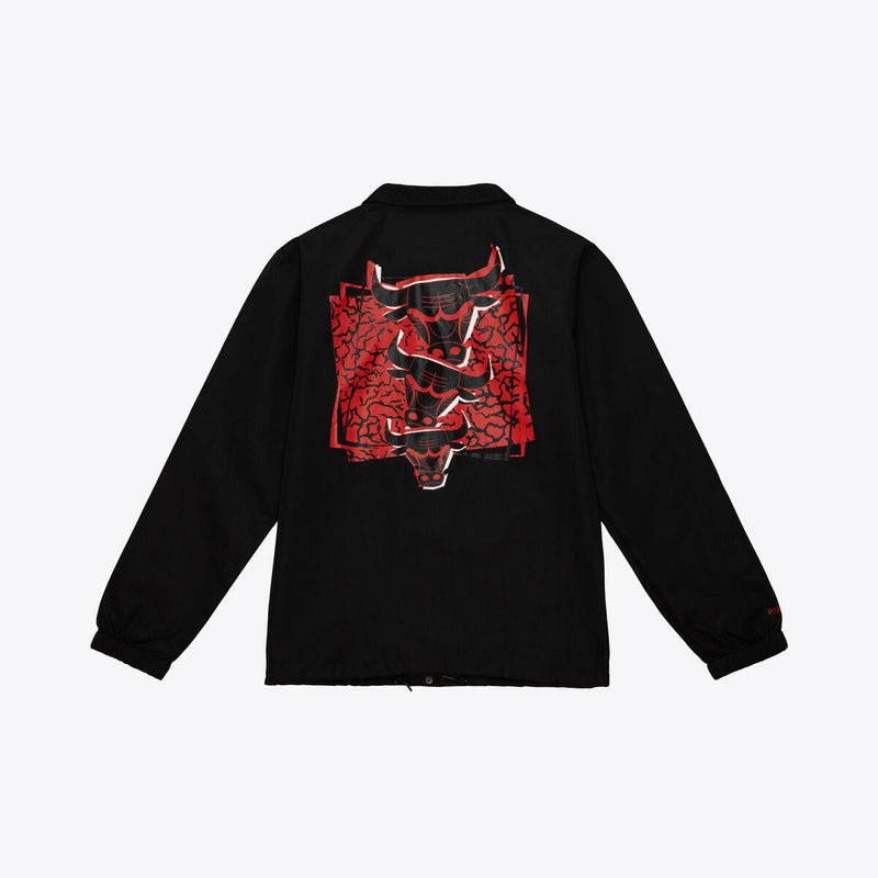 NBA BORN AND BRED WINDBREAKER BULLS Black OJSFSH22102-CBUBLCK - Image 2 NBA BORN AND BRED WINDBREAKER BULLS Black OJSFSH22102-CBUBLCK - Image 2