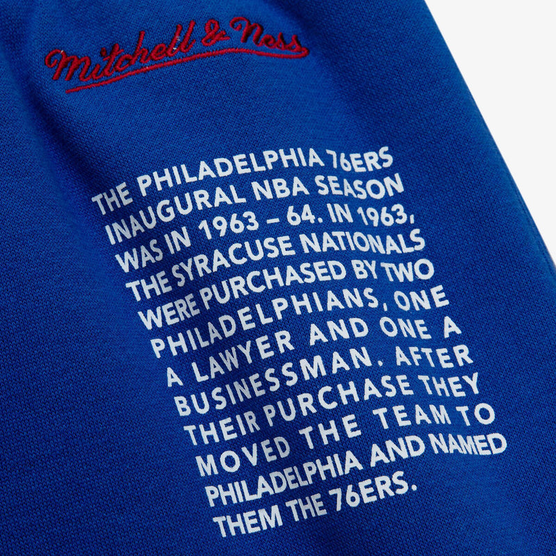 NBA TEAM ORIGINS FLEECE SHORTS 76ERS - Royal - Image 4 NBA TEAM ORIGINS FLEECE SHORTS 76ERS - Royal - Image 4