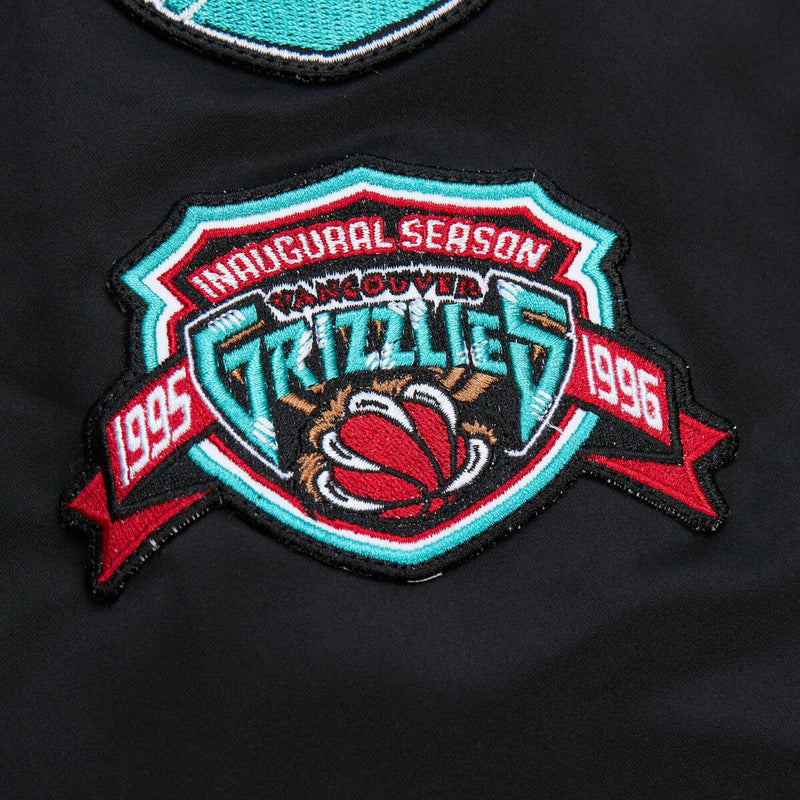 NBA LIGHTWEIGHT SATIN BOMBER VINTAGE LOGO GRIZZLIES Black SJKT6599-VGRYYPPPBLCK - Image 8 NBA LIGHTWEIGHT SATIN BOMBER VINTAGE LOGO GRIZZLIES Black SJKT6599-VGRYYPPPBLCK - Image 8