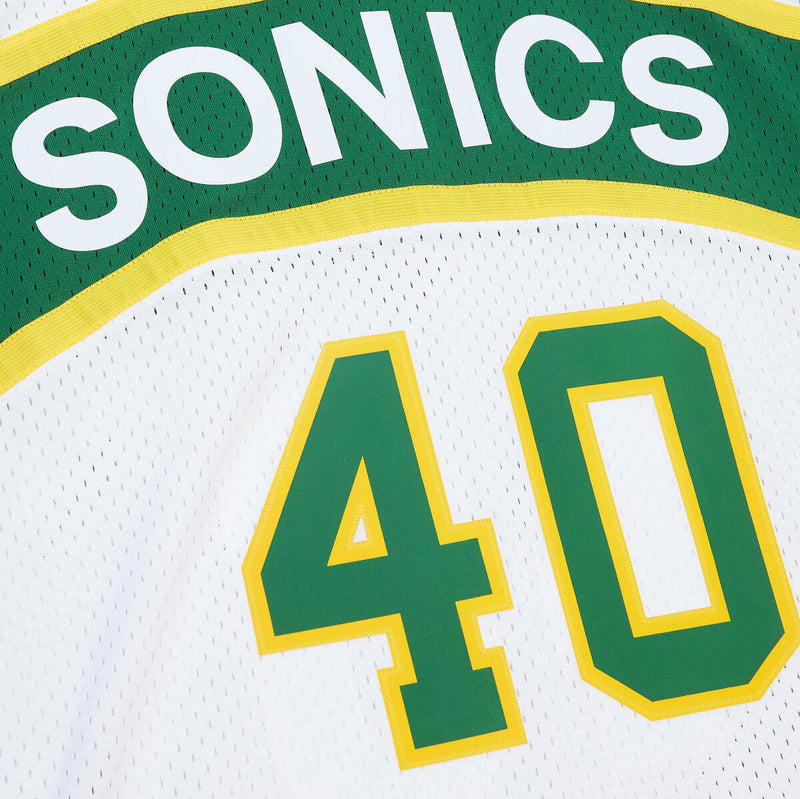 NBA HOME JERSEY SUPERSONICS 1994 SHAWN KEMP White SMJY5711-SSU94SKEWHIT - Image 3 NBA HOME JERSEY SUPERSONICS 1994 SHAWN KEMP White SMJY5711-SSU94SKEWHIT - Image 3