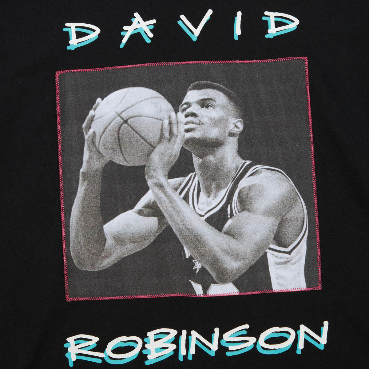 NBA HEAVYWEIGHT PREMIUM PLAYER TEE VINTAGE LOGO SPURS DAVID ROBINSON - Image 11