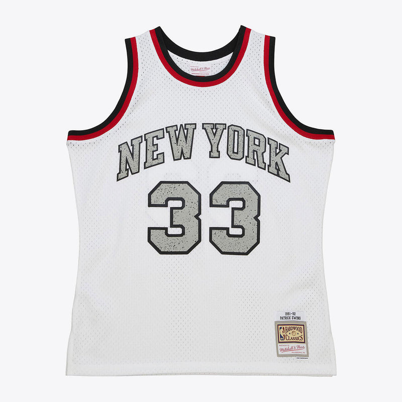 NBA CRACKED CEMENT SWINGMAN JERSEY KNICKS 1991 PATRICK EWING - Image 1 NBA CRACKED CEMENT SWINGMAN JERSEY KNICKS 1991 PATRICK EWING - Image 1