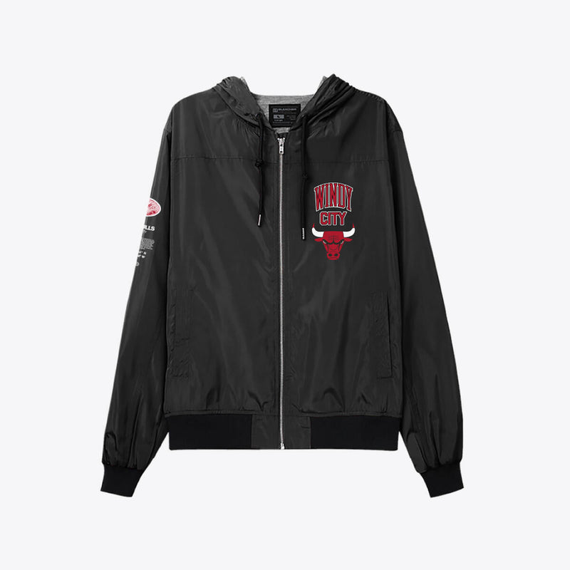 NBA CREW JACKET BULLS Black WUJKBR1011-CBUBLCK - Image 1 NBA CREW JACKET BULLS Black WUJKBR1011-CBUBLCK - Image 1