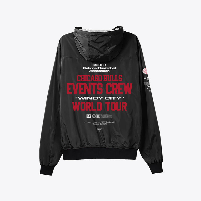 NBA CREW JACKET BULLS Black WUJKBR1011-CBUBLCK - Image 2 NBA CREW JACKET BULLS Black WUJKBR1011-CBUBLCK - Image 2