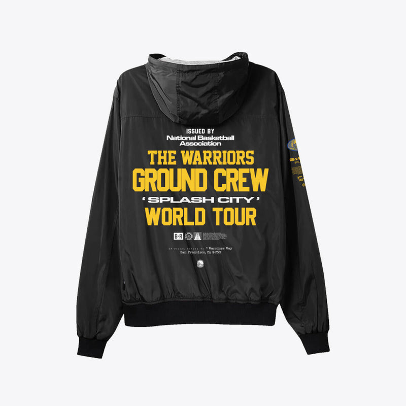 NBA CREW JACKET WARRIORS Black WUJKBR1017-GSWBLCK - Image 2 NBA CREW JACKET WARRIORS Black WUJKBR1017-GSWBLCK - Image 2