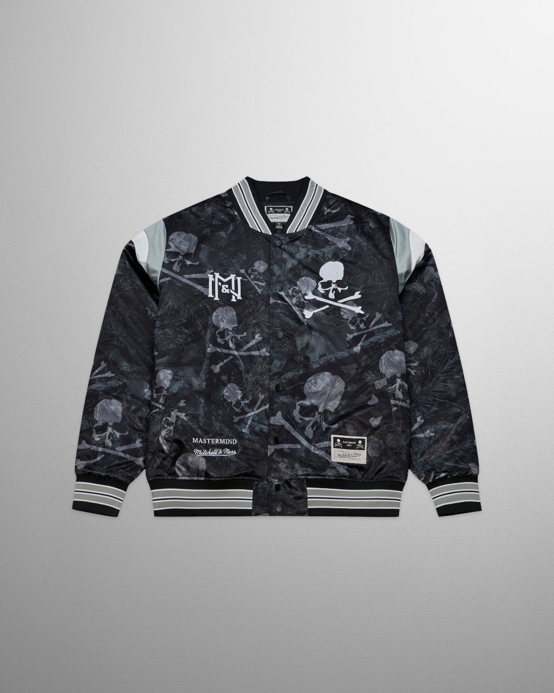 MASTERMIND X M&N PRINT SATIN JACKET