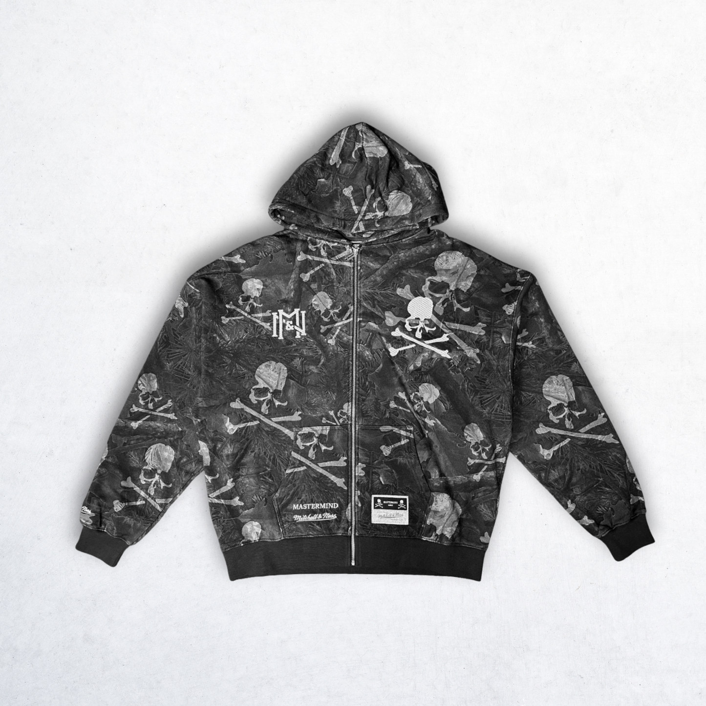MASTERMIND X M&N PRINT ZIP UP HOODIE