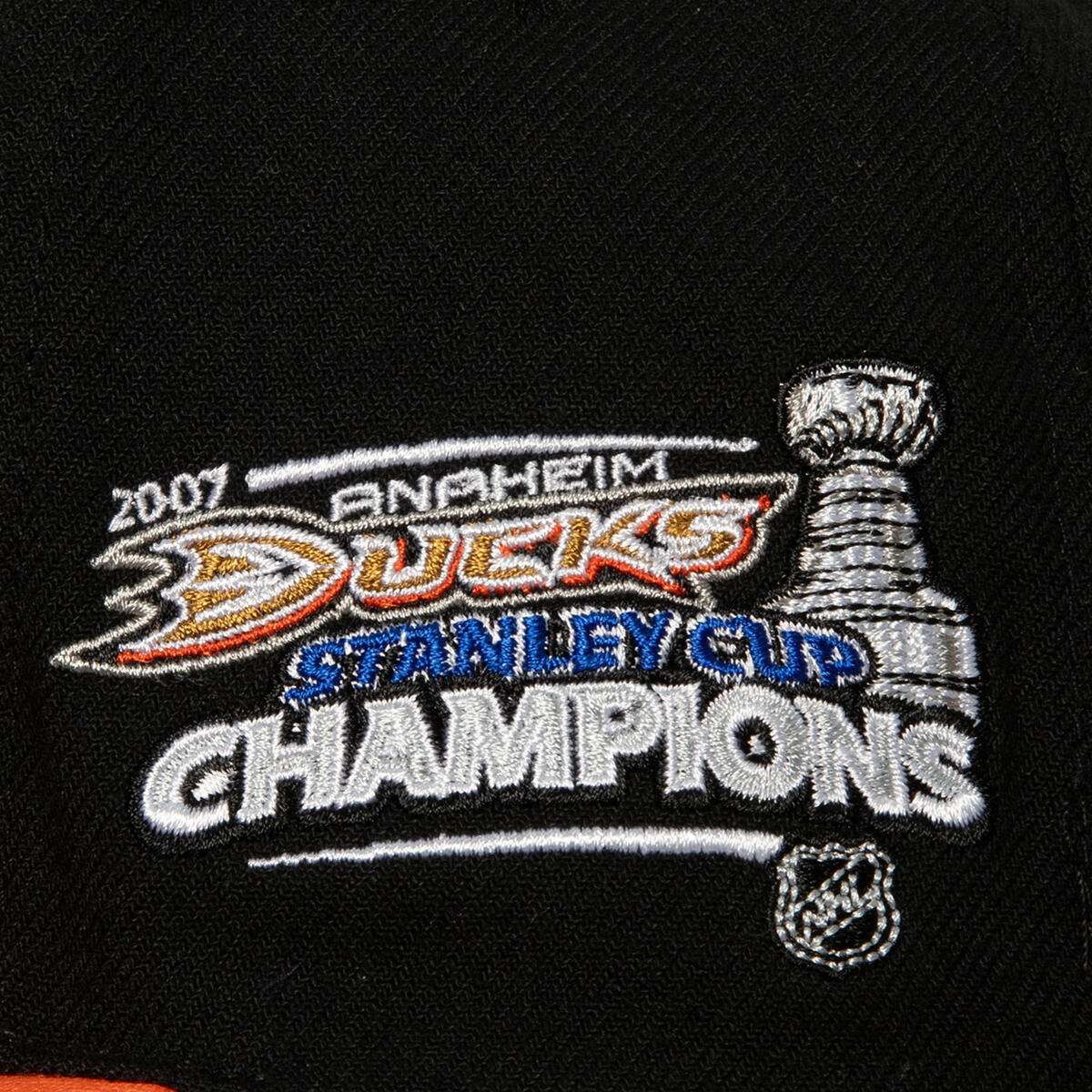 NHL 2 TONE SIDE PATCH SNAPBACK DUCKS Black-Orange 6HSSLR22462-ADUBKOR - Image 3