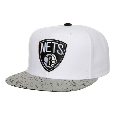 NBA CEMENT TOP SNAPBACK NETS White-Silver 6HSSMM20249-BNEWHSV - Image 1