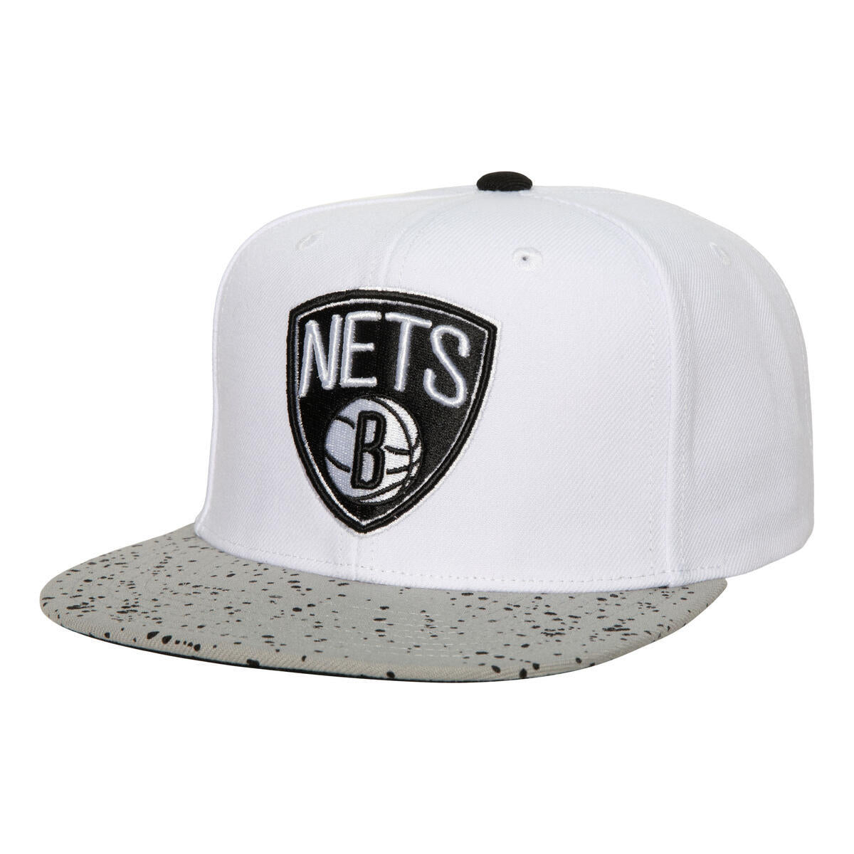 NBA CEMENT TOP SNAPBACK NETS White-Silver 6HSSMM20249-BNEWHSV - Image 1