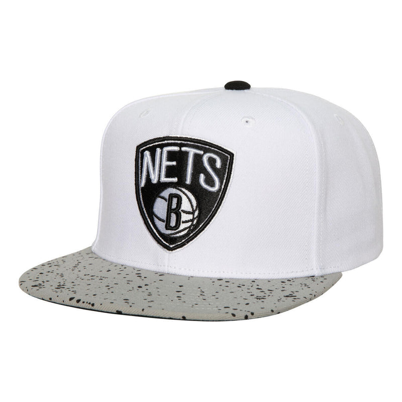NBA CEMENT TOP SNAPBACK NETS White-Silver 6HSSMM20249-BNEWHSV - Image 1