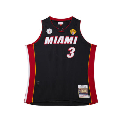 NBA ROAD FINALS JERSEY HEAT 2012 DWYNE WADE - Black - Image 1